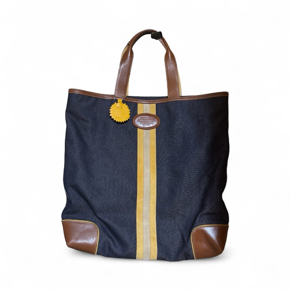 Coach denim tote bag